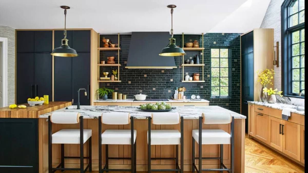 Який колір стін обрати для дерев'яних шаф на кухні Який колір стін обрати для дерев'яних шаф на кухні