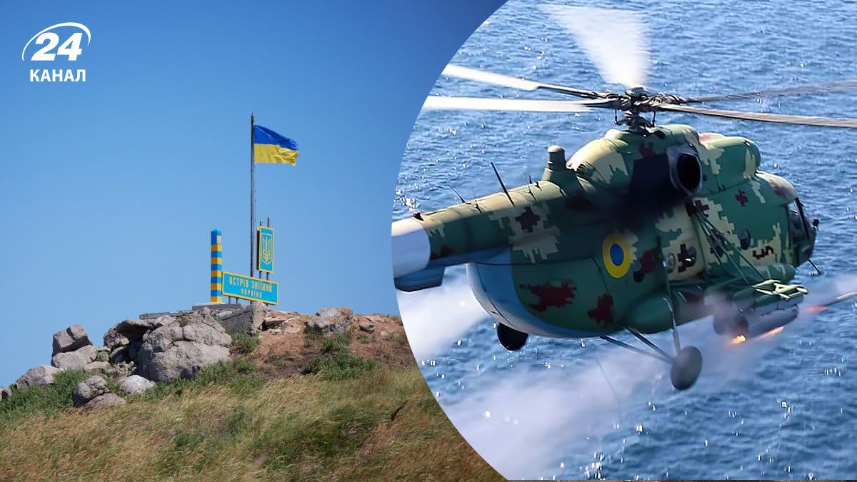 Український Мі-8 виконує завдання поблику острова Зміїний Український Мі-8 виконує завдання поблику острова Зміїний