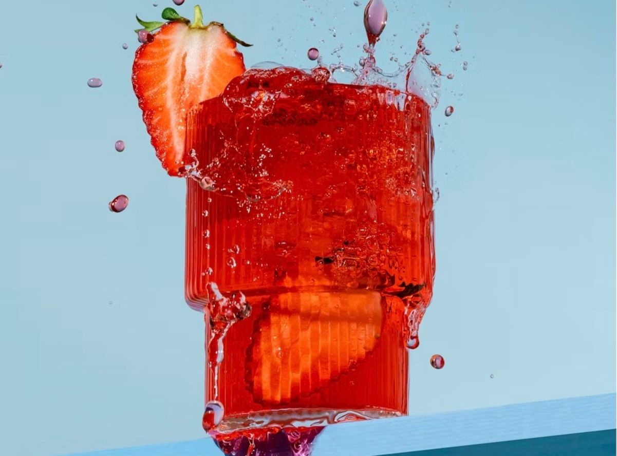 Клубничный лимонад с мятой