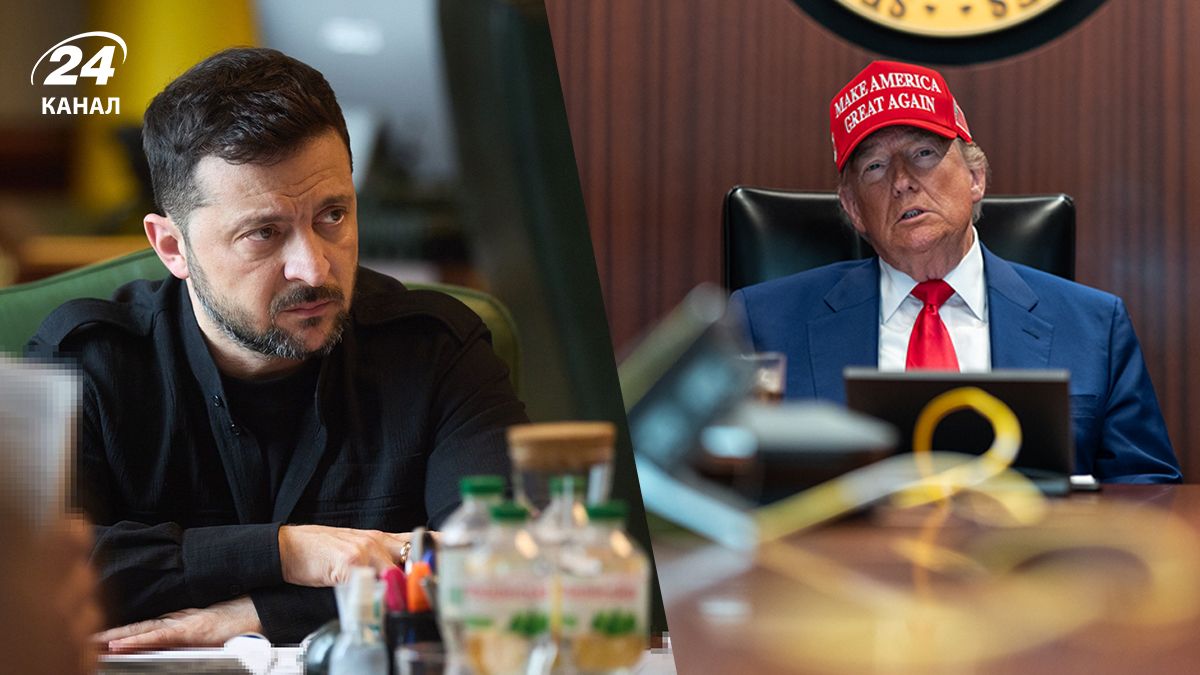 Президент Украины Зеленский и лидер США Трамп Президент Украины Зеленский и лидер США Трамп
