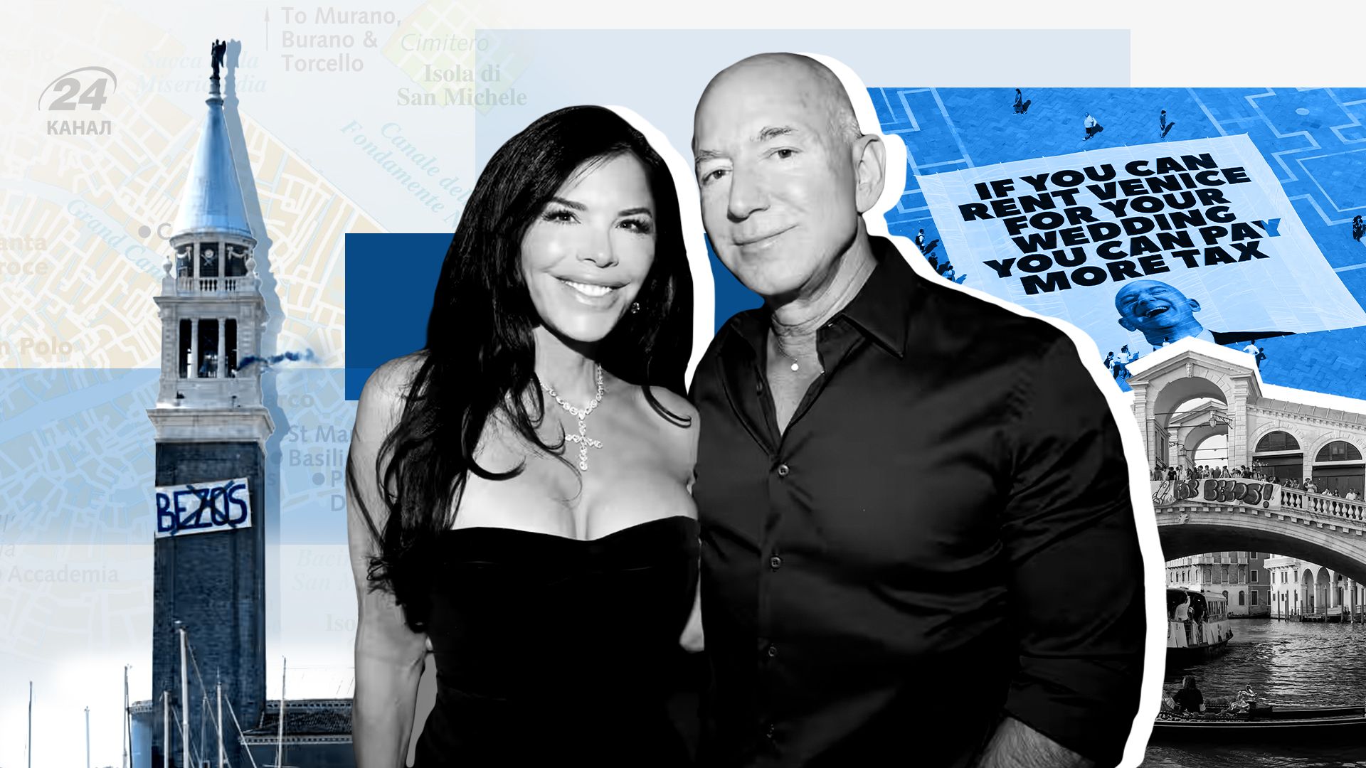 Весілля Безоса у Венеції - протести та скандал Весілля Безоса у Венеції - протести та скандал