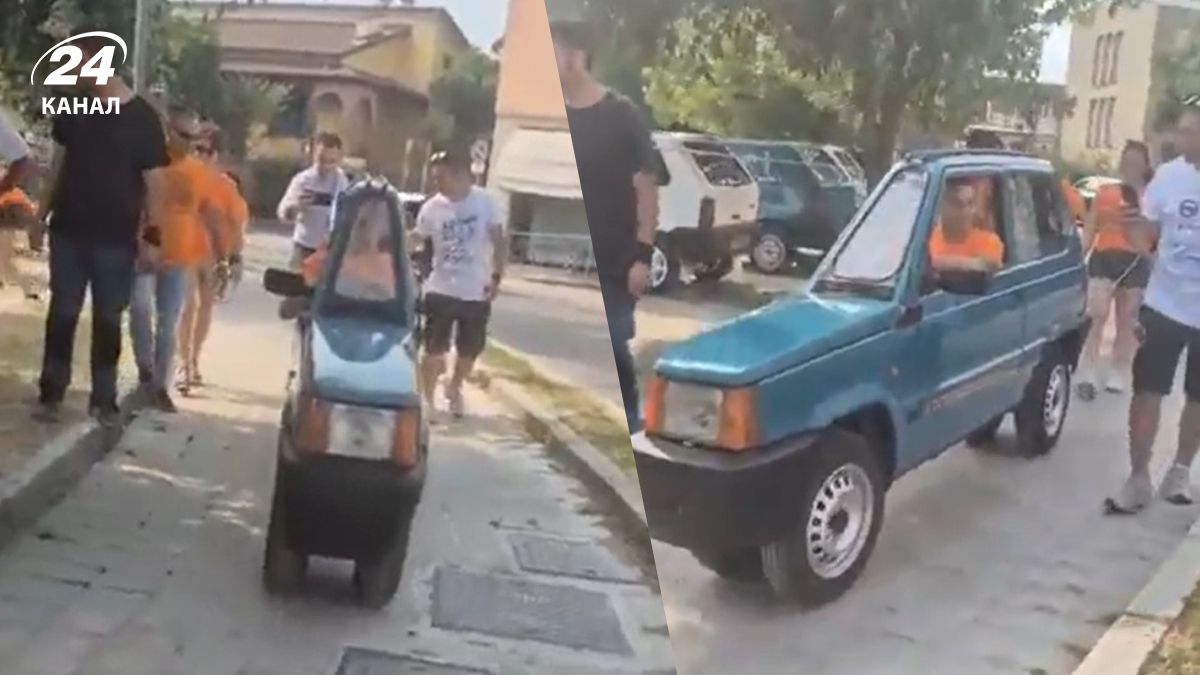 Итальянец создал самый узкий автомобиль Fiat Panda - как он выглядит Итальянец создал самый узкий автомобиль Fiat Panda - как он выглядит