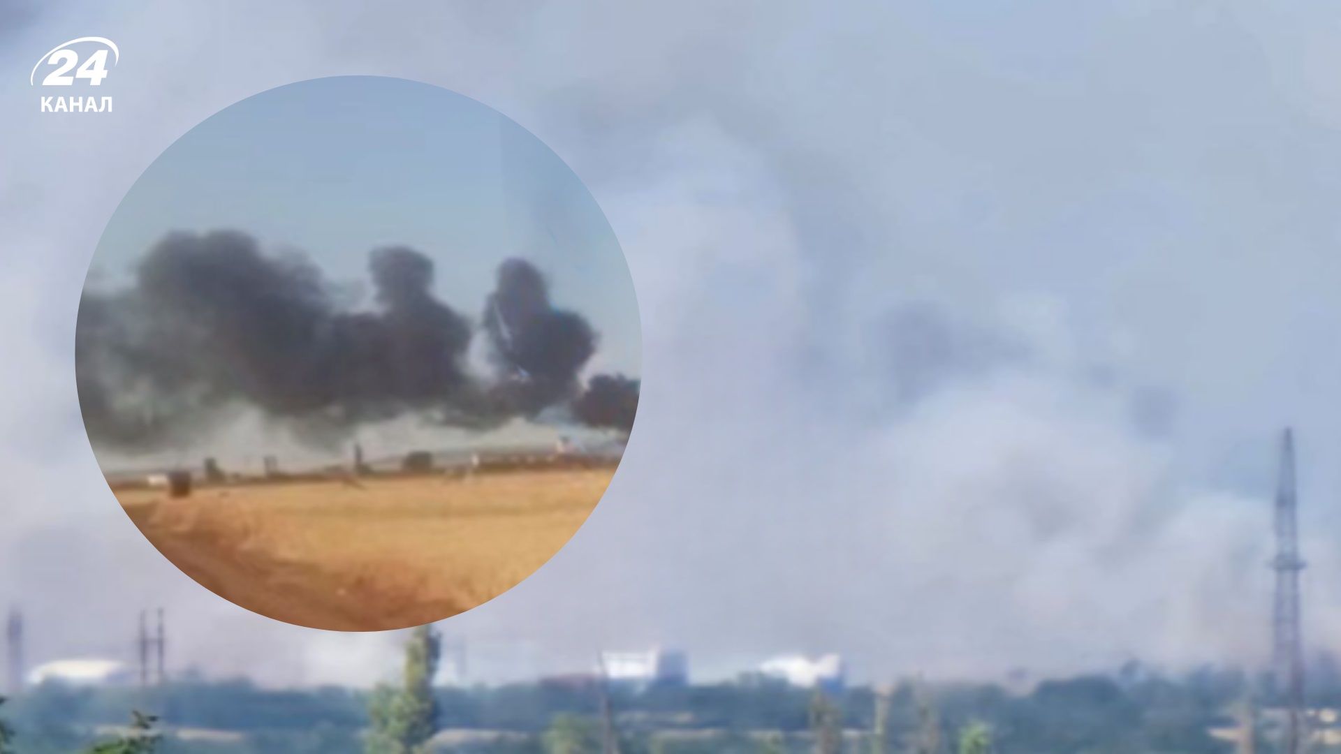 На пораженном СБУ аэродроме в Крыму увеличилась площадь пожаров: спутниковый снимок - 24 Канал На пораженном СБУ аэродроме в Крыму увеличилась площадь пожаров: спутниковый снимок - 24 Канал