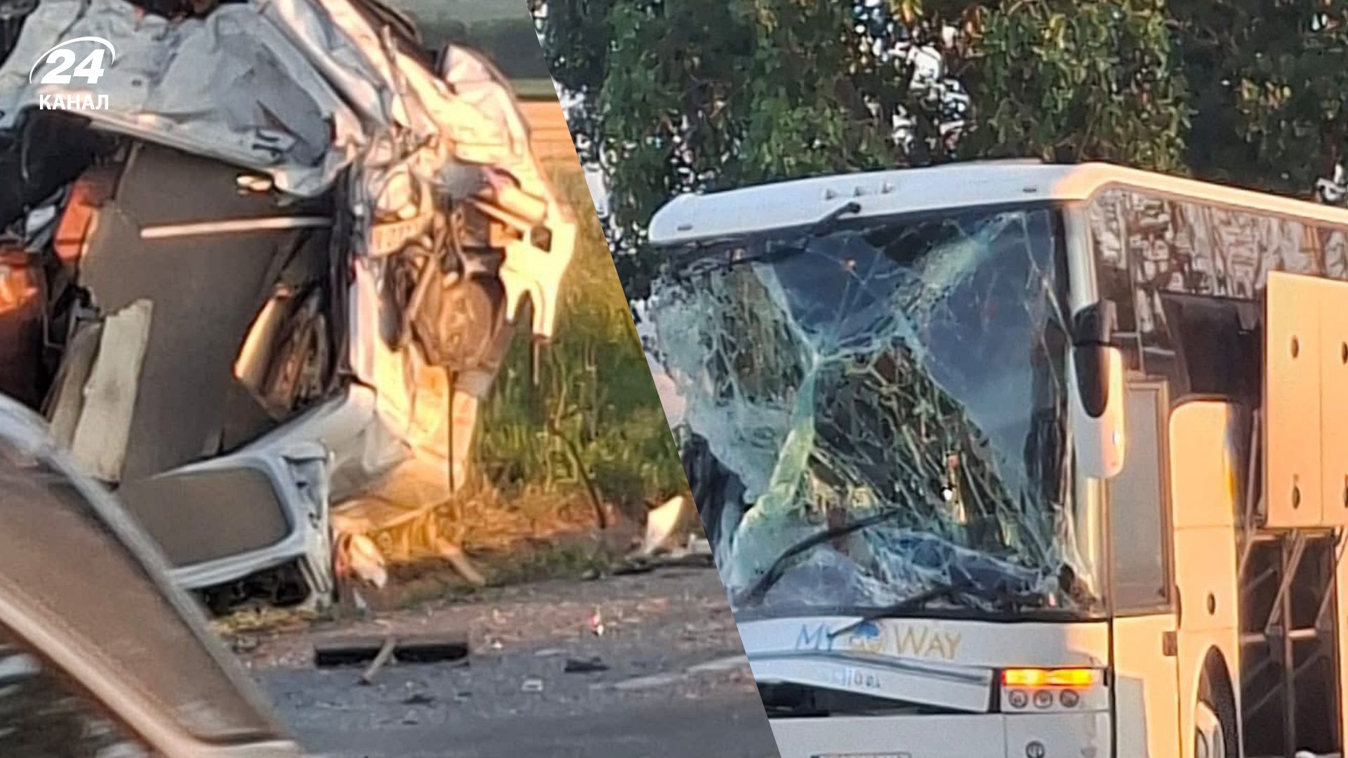 В Румынии автобус с десятками украинцев въехал в микроавтобус В Румынии автобус с десятками украинцев въехал в микроавтобус