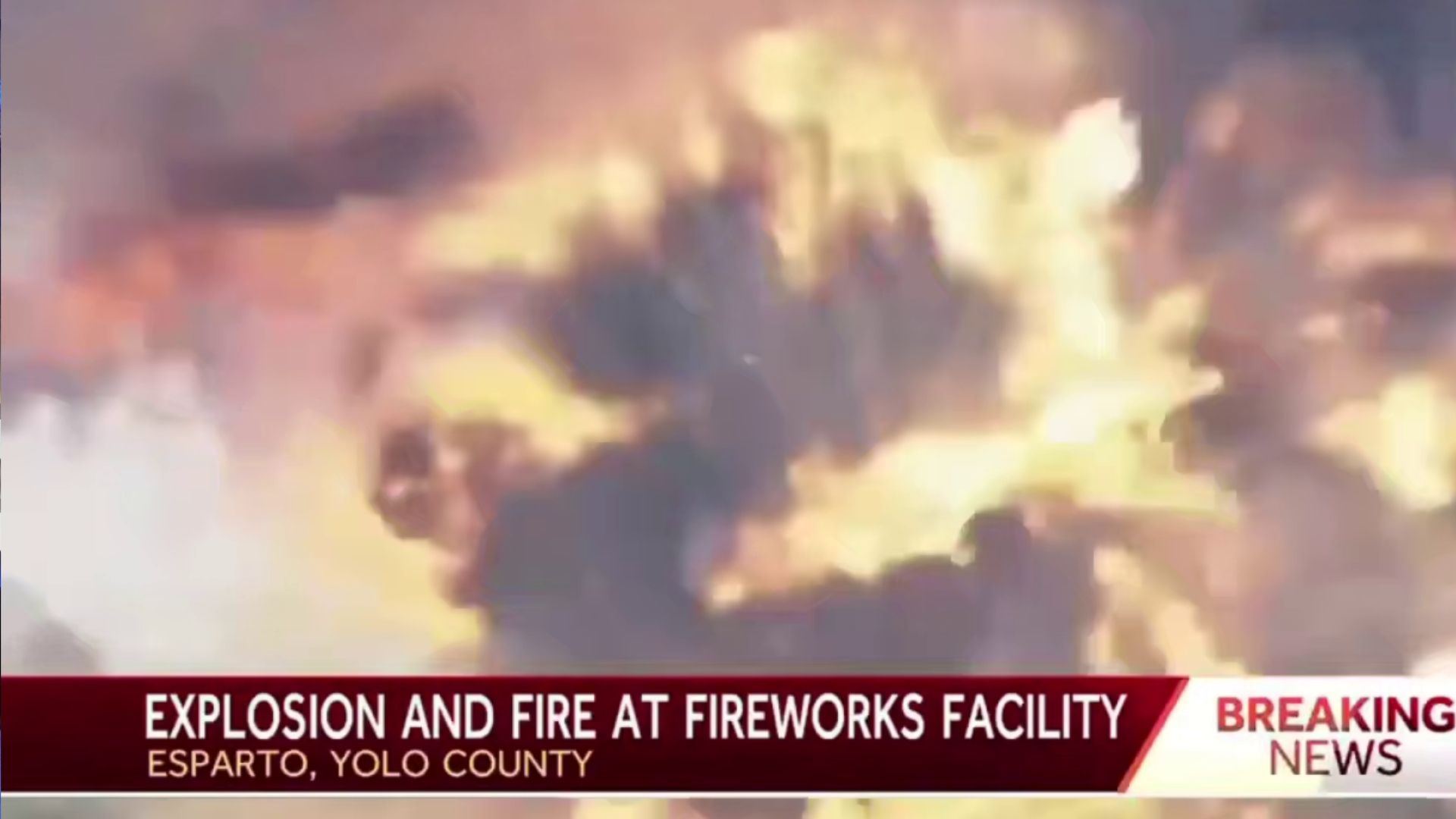 Взрыв склада фейерверков в Калифорнии