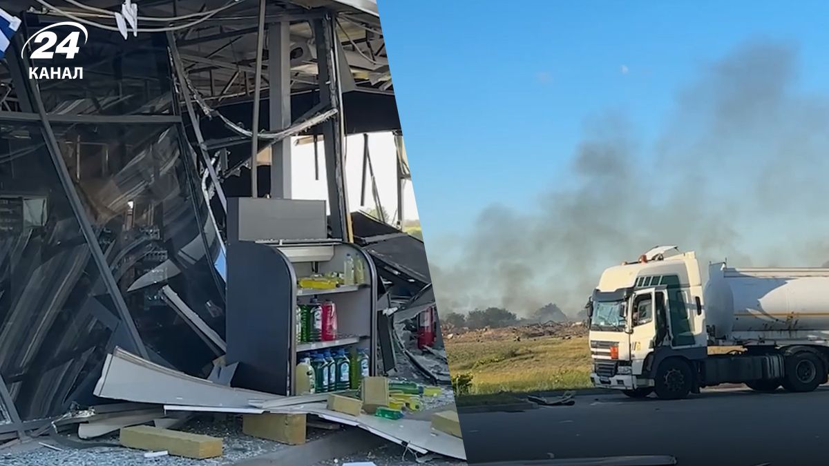 Внаслідок вибуху була пошкоджена АЗС Внаслідок вибуху була пошкоджена АЗС