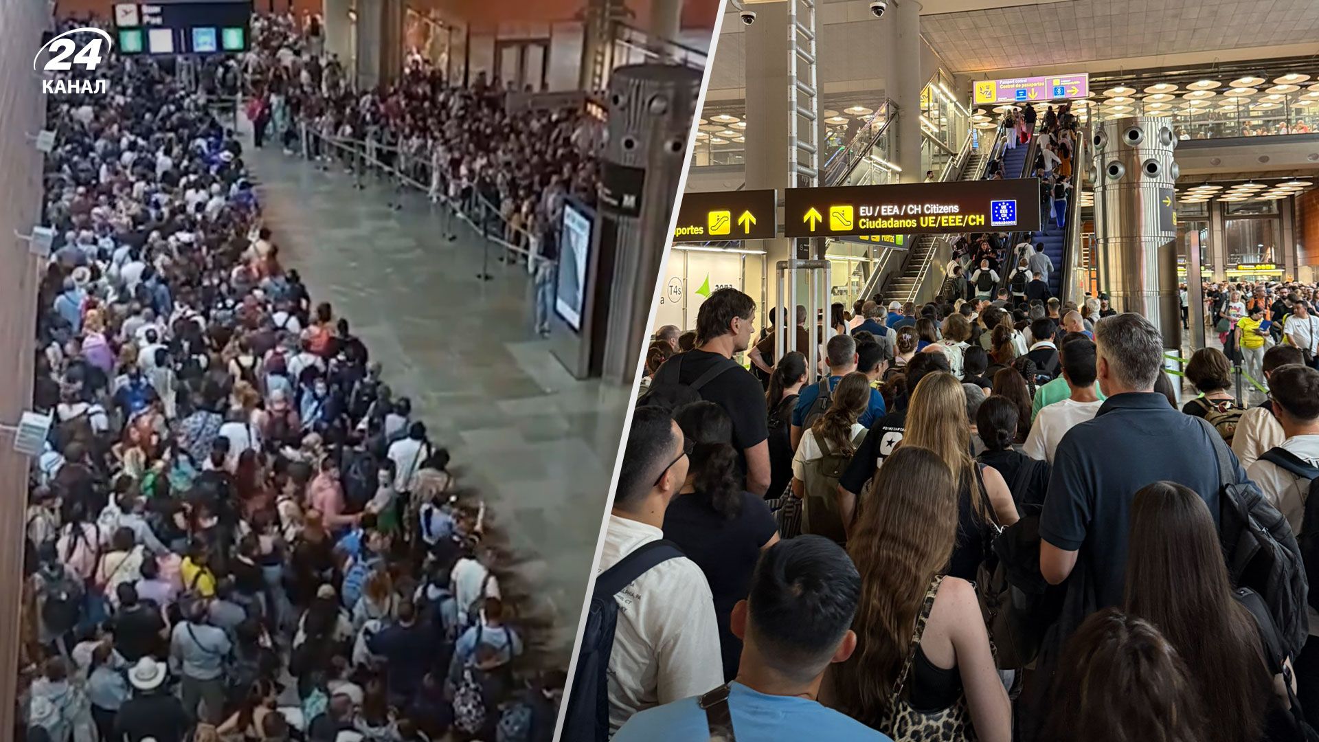 Очереди в аэропорту Мадрида