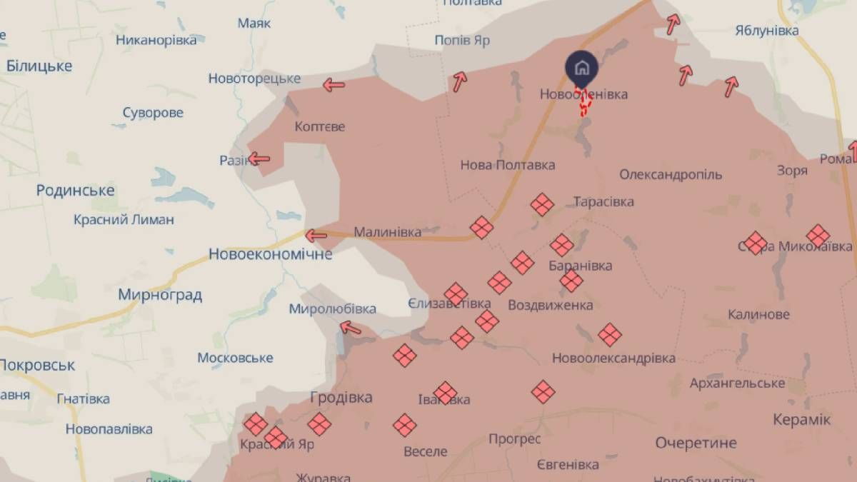 Окупанти розширюють плацдарм на північний схід від Покровська Окупанти розширюють плацдарм на північний схід від Покровська