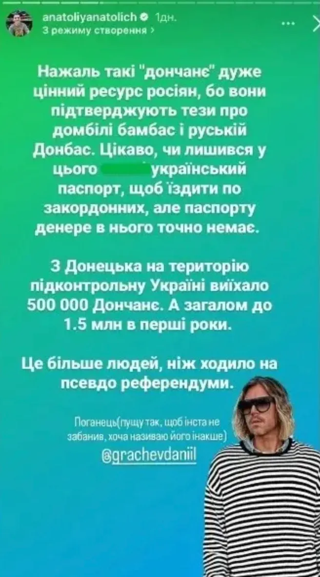 Анатолій Анатоліч про Данила Грачова Анатолій Анатоліч про Данила Грачова