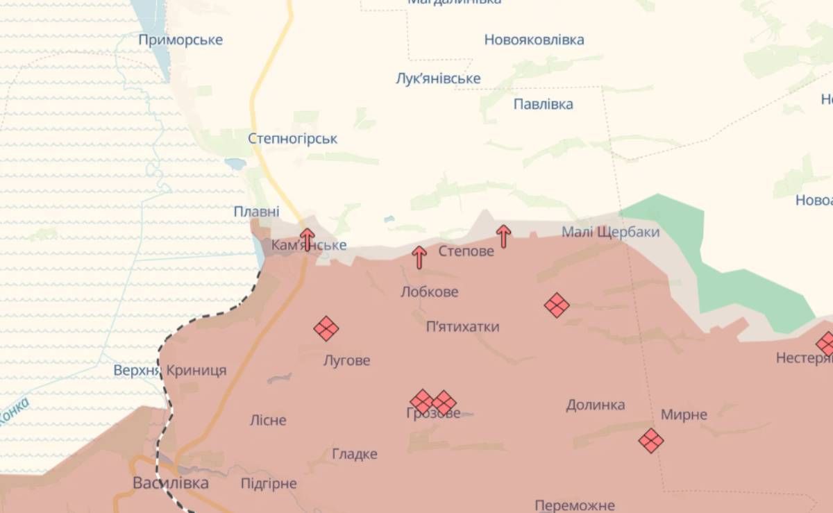 Обновление карты боевых действий 8 июля Обновление карты боевых действий 8 июля