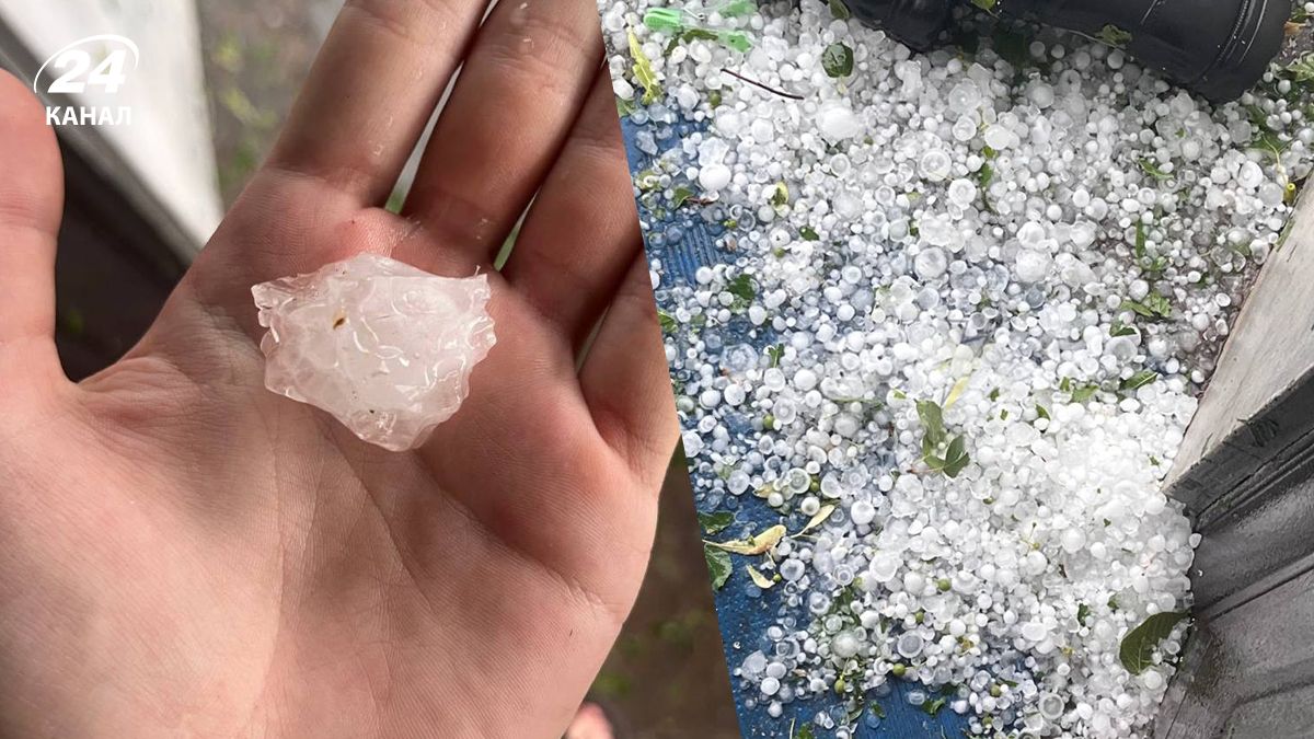 Вблизи Киева выпал огромный град 10 июля Вблизи Киева выпал огромный град 10 июля
