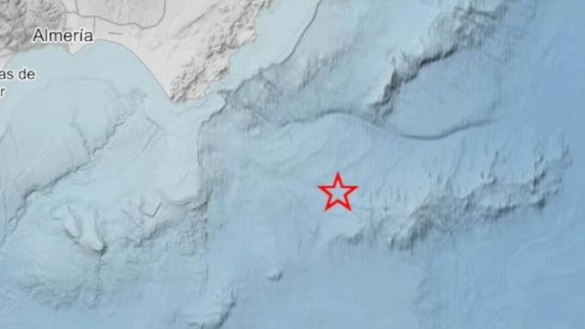 Эпицентр землетрясения у побережья Испании Эпицентр землетрясения у побережья Испании