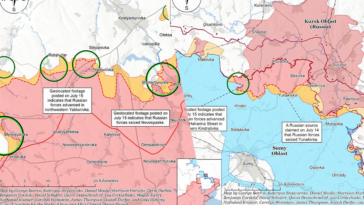 Карта фронту від ISW 17 липня Карта фронту від ISW 17 липня