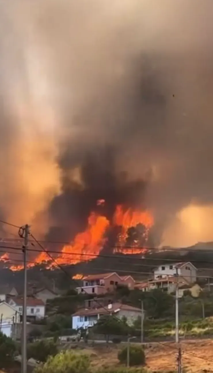 У Португалії в муніципалітеті Саброса масштабна лісова пожежа У Португалії в муніципалітеті Саброса масштабна лісова пожежа