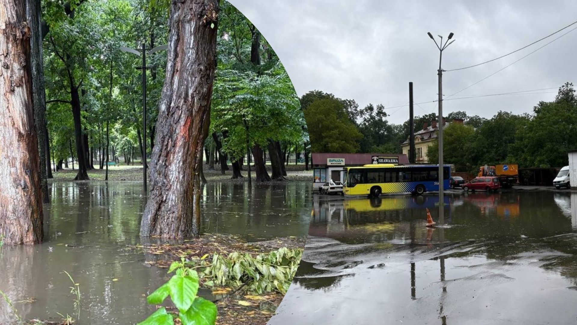В Черновцах подтопило часть дорог, рынок и парк - 24 Канал В Черновцах подтопило часть дорог, рынок и парк - 24 Канал