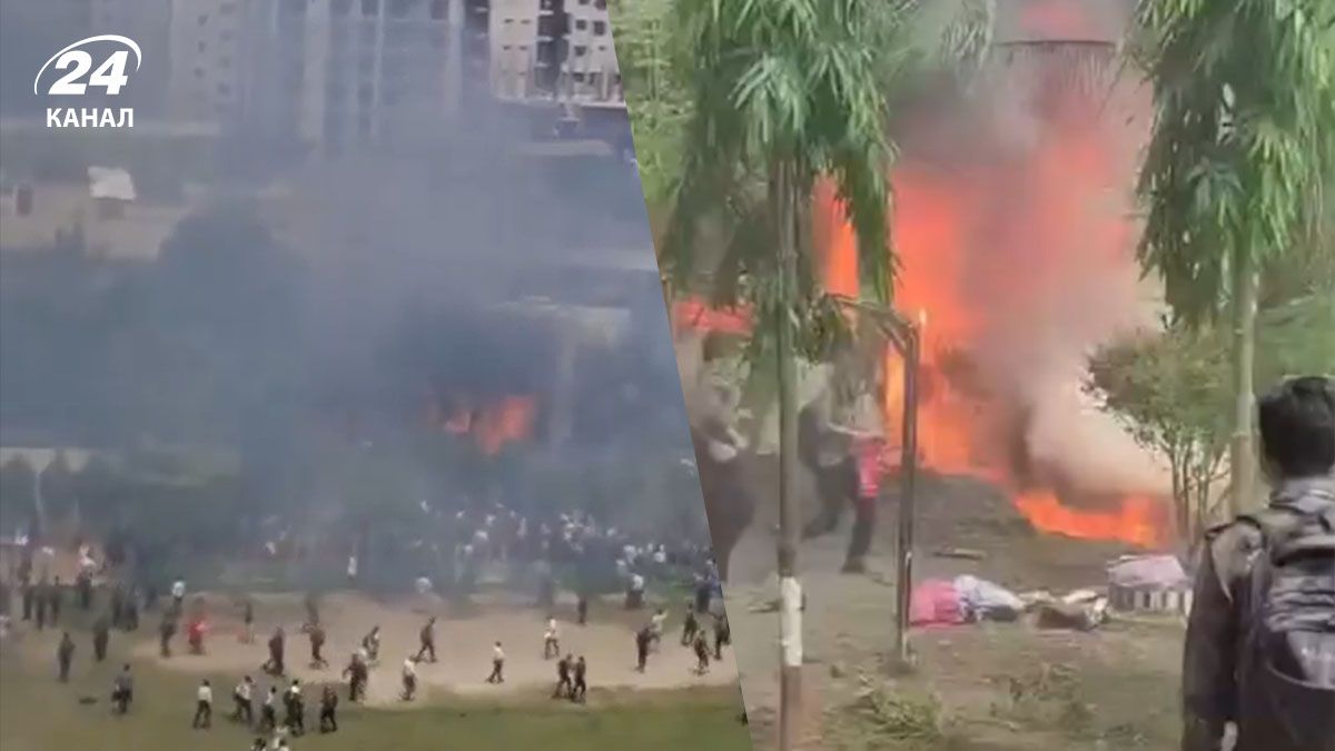 В Бангладеш самолет упал на школьный кампус 21 июля 2025 года В Бангладеш самолет упал на школьный кампус 21 июля 2025 года