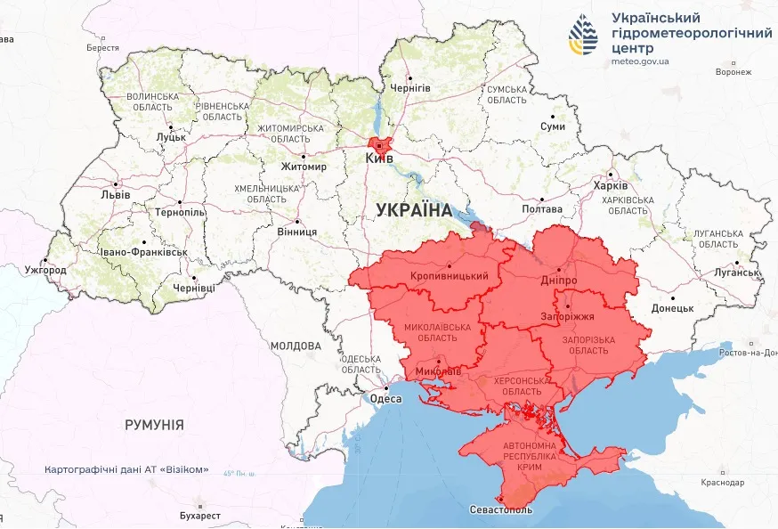 Пожарная опасность в Украине 22 июля