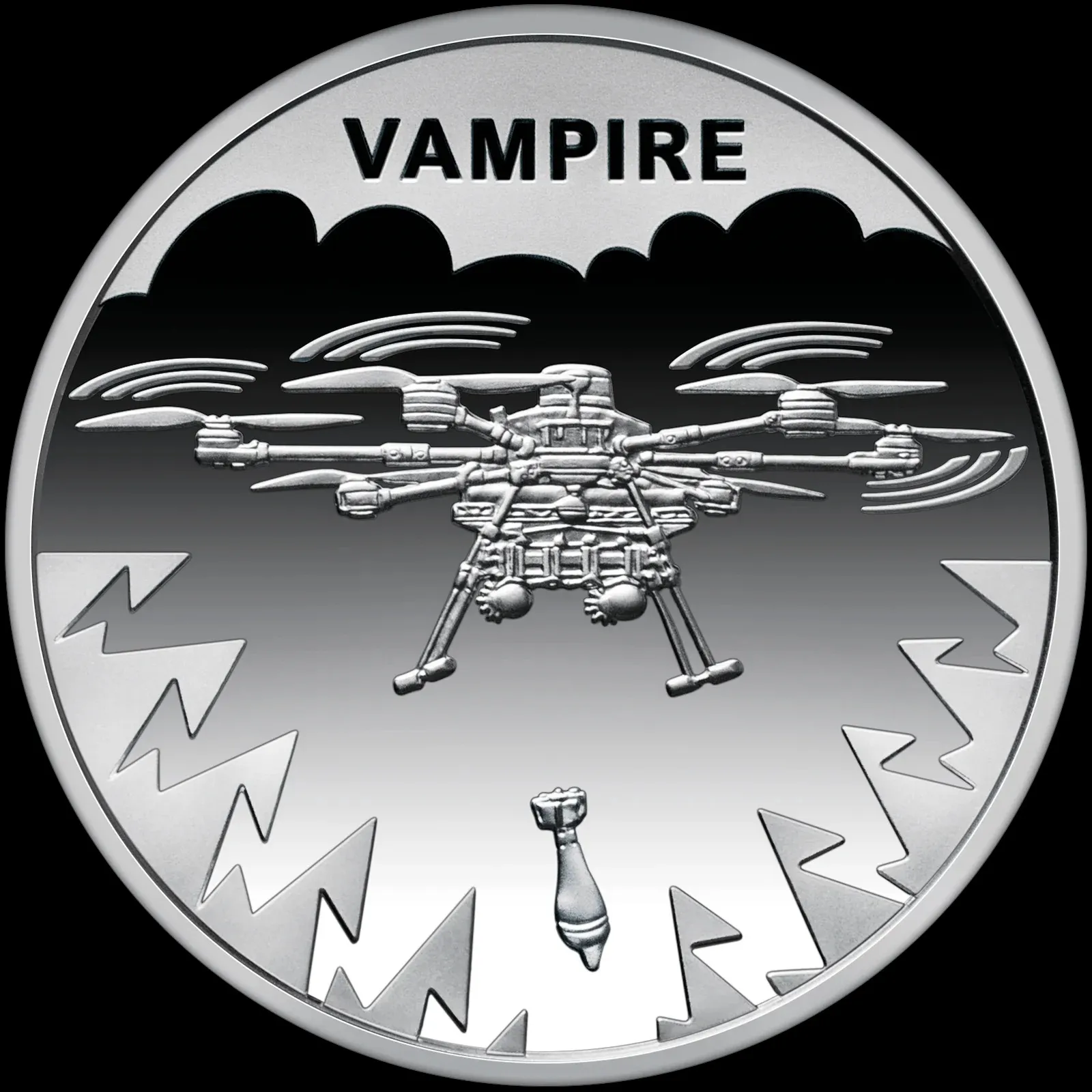 Нові 5 гривень, присвячені дрону Vampire Нові 5 гривень, присвячені дрону Vampire