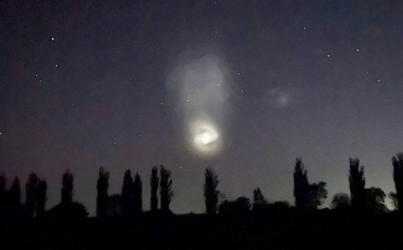 "Космическая медуза" после запуска ракеты SpaceX