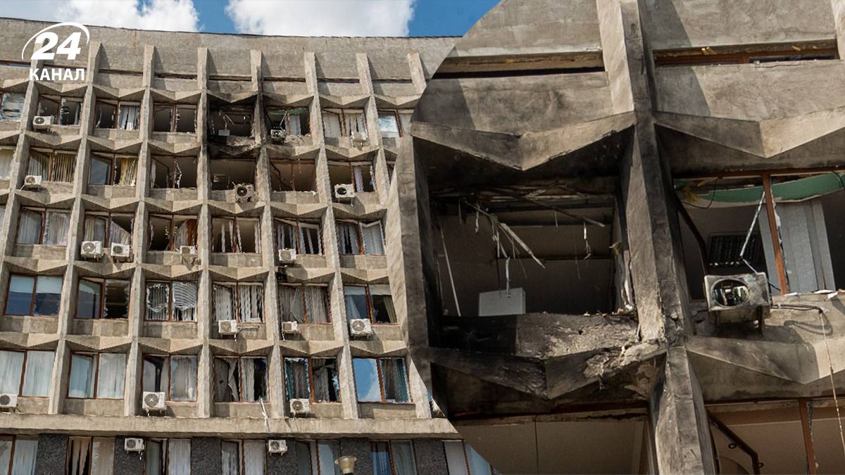 Внаслідок російської атаки пошкоджено будівлю Сумської ОВА Внаслідок російської атаки пошкоджено будівлю Сумської ОВА