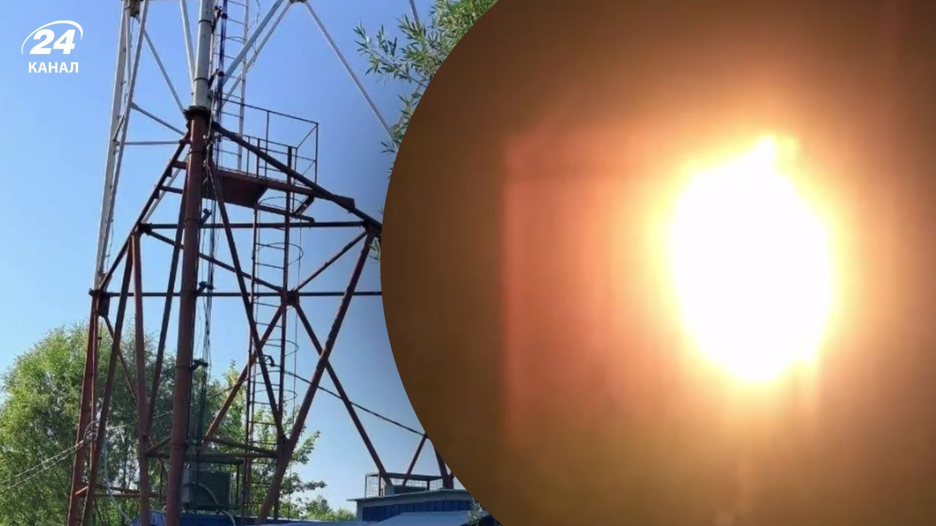 В Разянской области уничтожена вышка связи В Разянской области уничтожена вышка связи