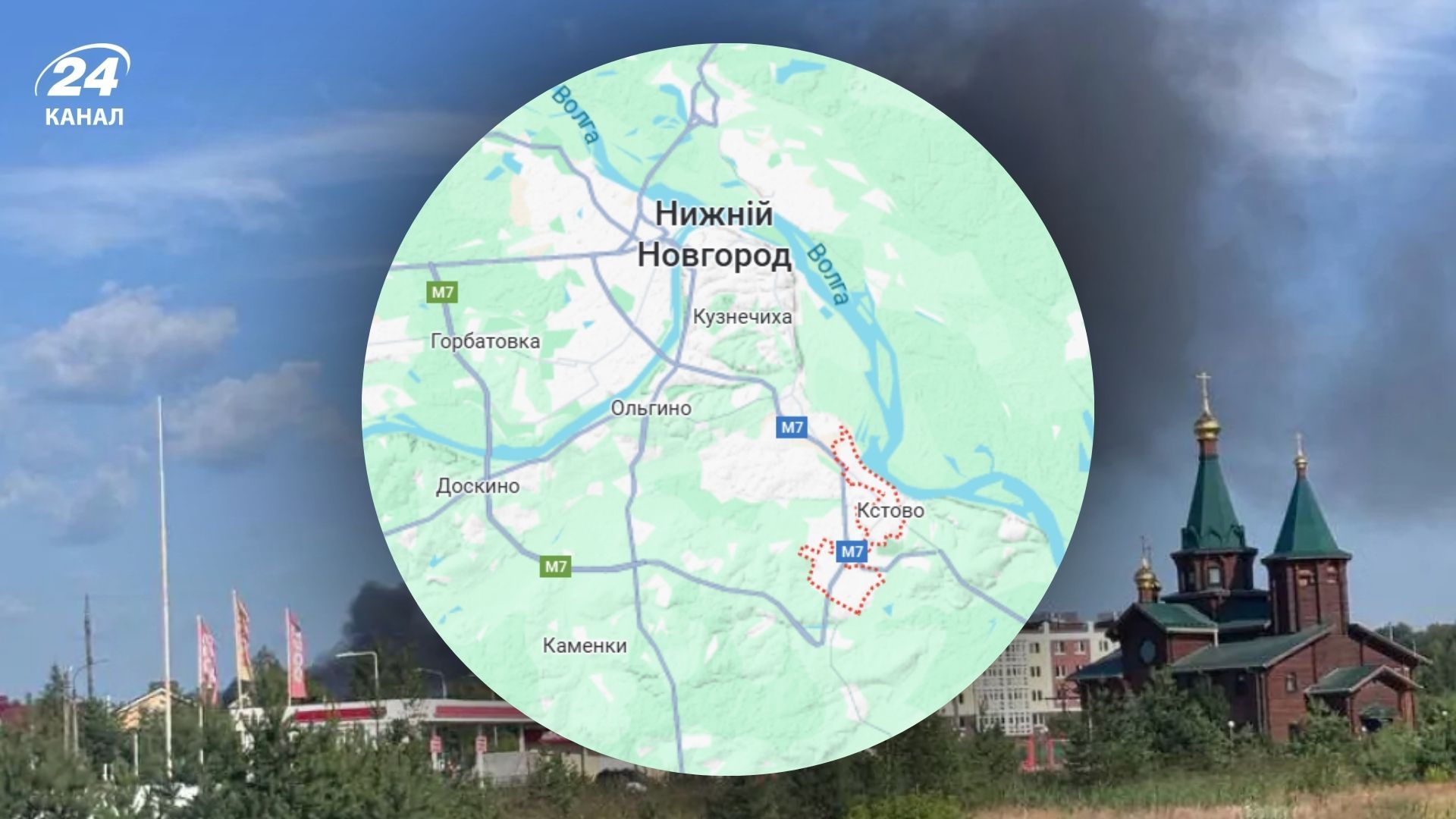 Пожар на территории воинской части в Кстово