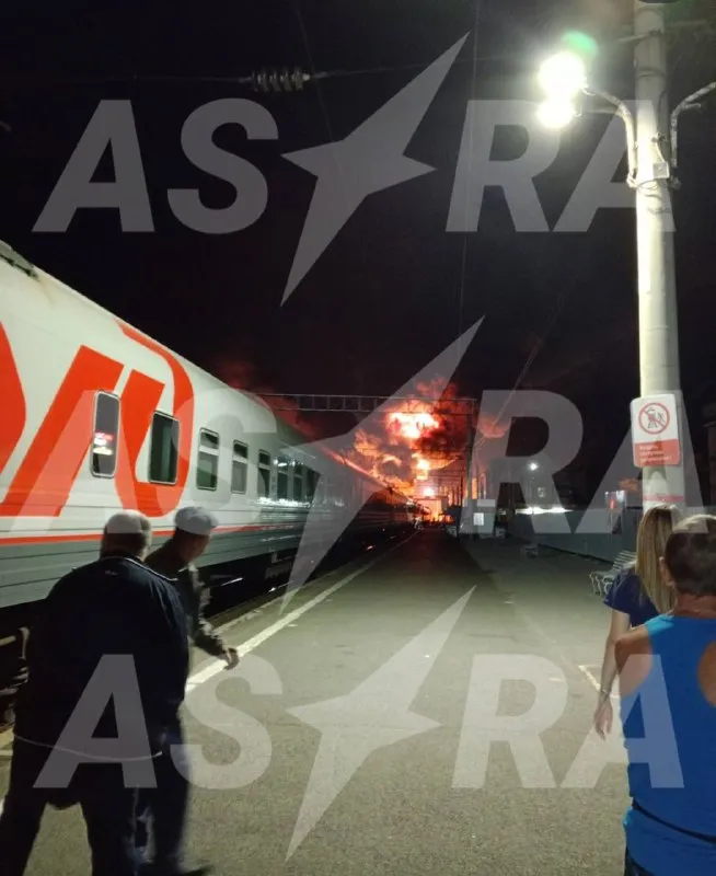 Пожар на станции в Сальске Пожар на станции в Сальске