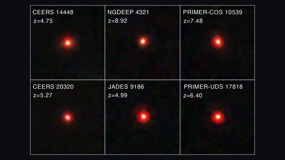 Красные точки с телескопа Вебба – это сверхмассивные звезды, порождавшие черные дыры. Красные точки с телескопа Вебба – это сверхмассивные звезды, порождавшие черные дыры.