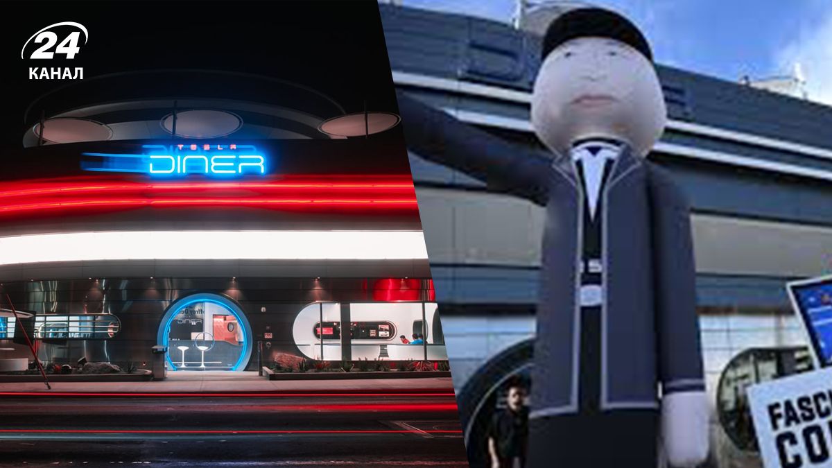 Возле нового ресторана Tesla разместили надувных Максов, которые зигуют Возле нового ресторана Tesla разместили надувных Максов, которые зигуют