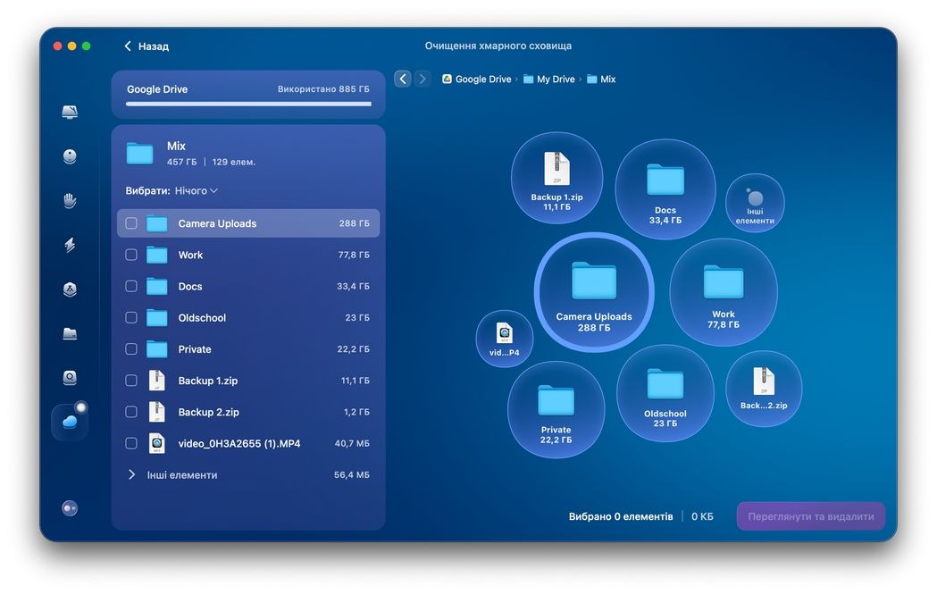 Очистка облака
