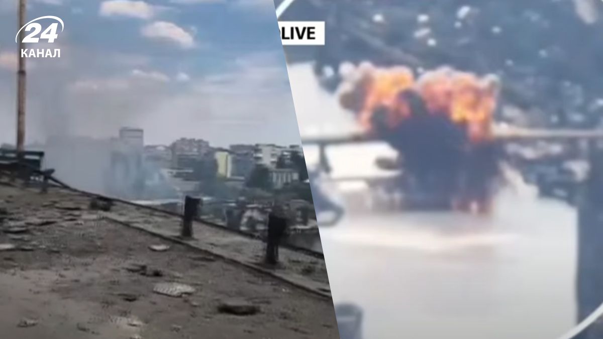 Росіяни обстрілюють міст у Херсоні Росіяни обстрілюють міст у Херсоні