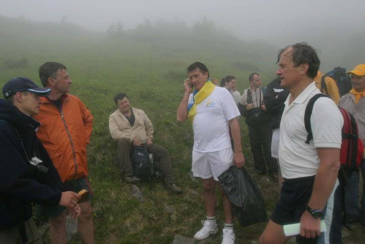 Ющенко и Порошенко на Говерле Ющенко и Порошенко на Говерле