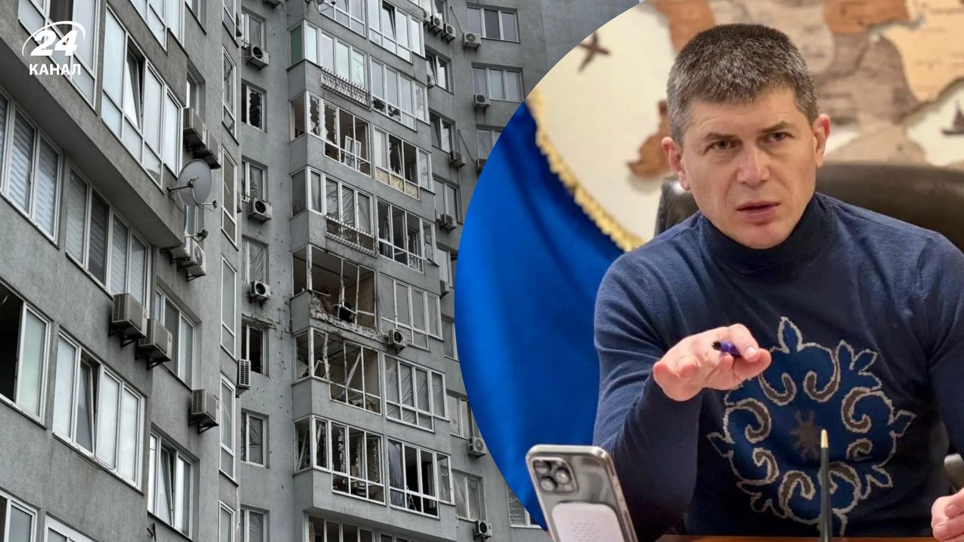 Пошкоджений будинок на вулиці Чавдар у Києві Пошкоджений будинок на вулиці Чавдар у Києві