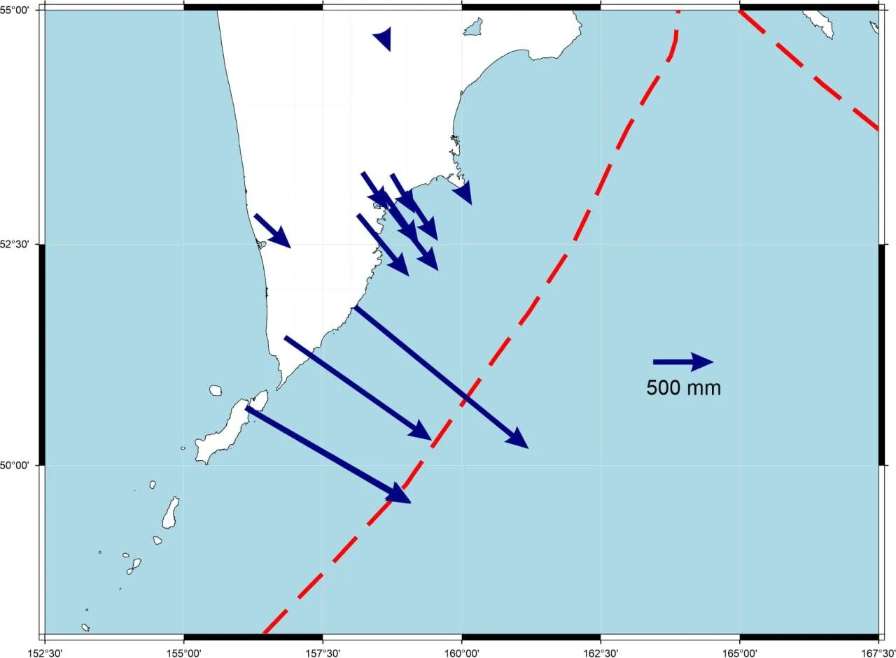 Камчатка змістилася