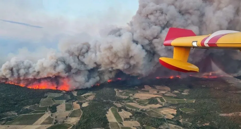 Пожежу поширює сильний вітер Пожежу поширює сильний вітер