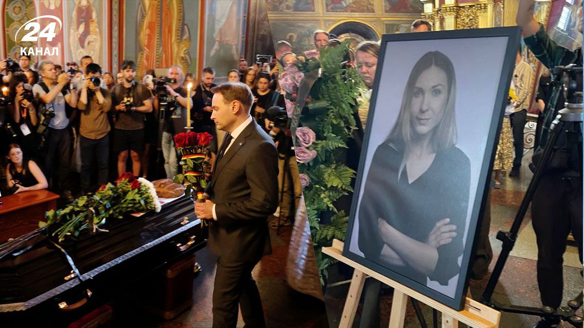 В Киеве началось прощание с журналисткой Викторией Рощиной