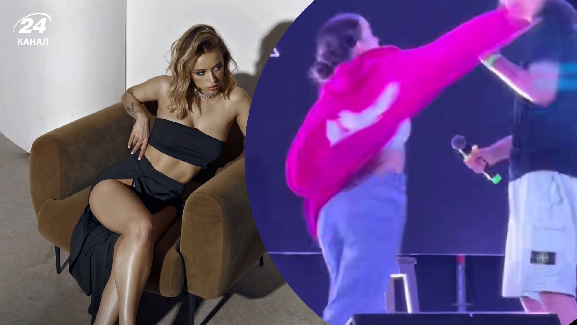 Симбочка ударила ухажера