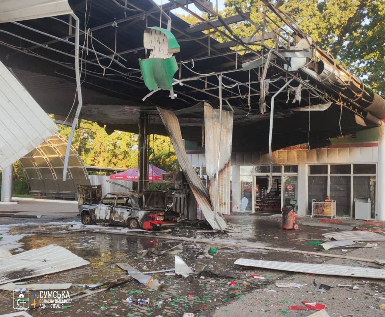 Що відомо про удар по АЗС неподалік Сум