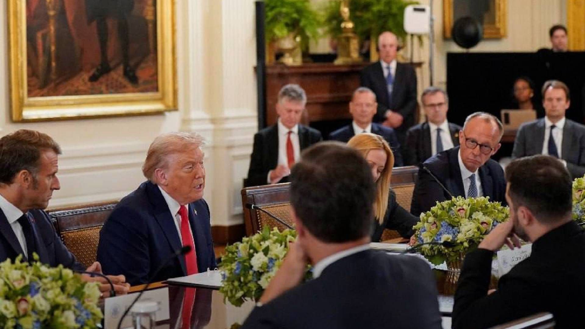 Встреча лидеров Европы и Трампа в Белом доме Встреча лидеров Европы и Трампа в Белом доме