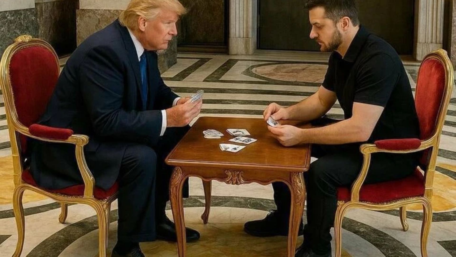 Меми про зустріч Трампа та Зеленського поширюються в мережі Меми про зустріч Трампа та Зеленського поширюються в мережі