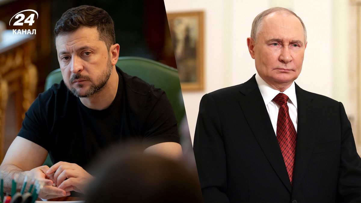 Президент Украины Зеленский и российский диктатор Путин