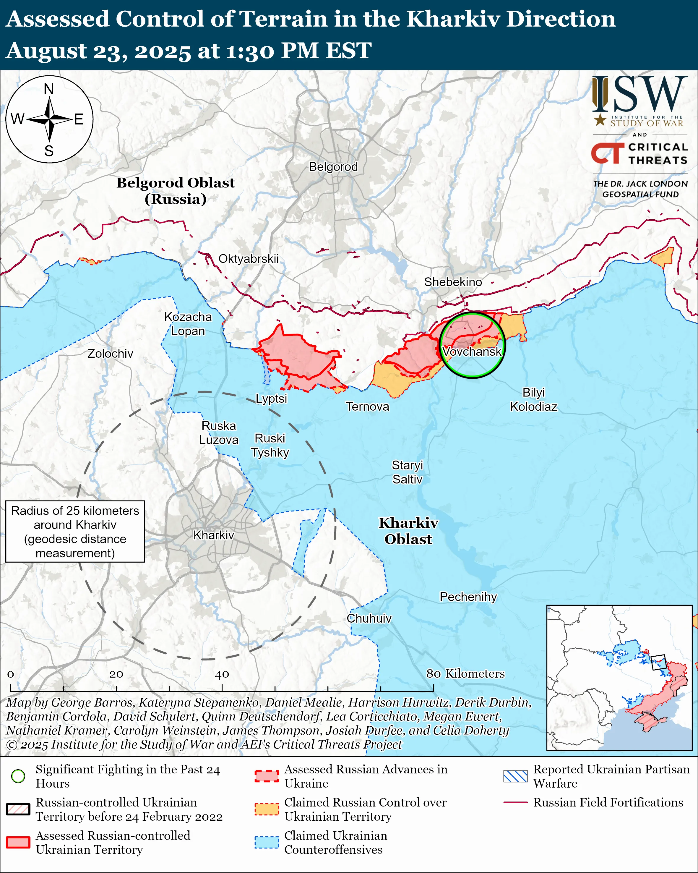 Какая ситуация на Харьковщине - карта ISW Какая ситуация на Харьковщине - карта ISW