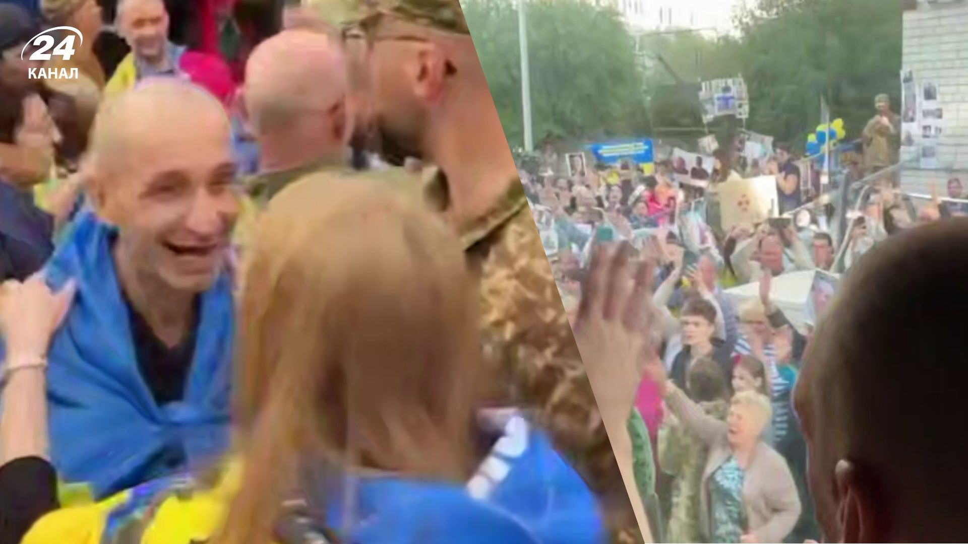 Папа, папа: щемящие первые кадры встречи бывших пленных с родными - 24 Канал Папа, папа: щемящие первые кадры встречи бывших пленных с родными - 24 Канал