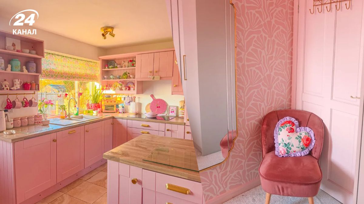 Жінка створила рожевий будинок