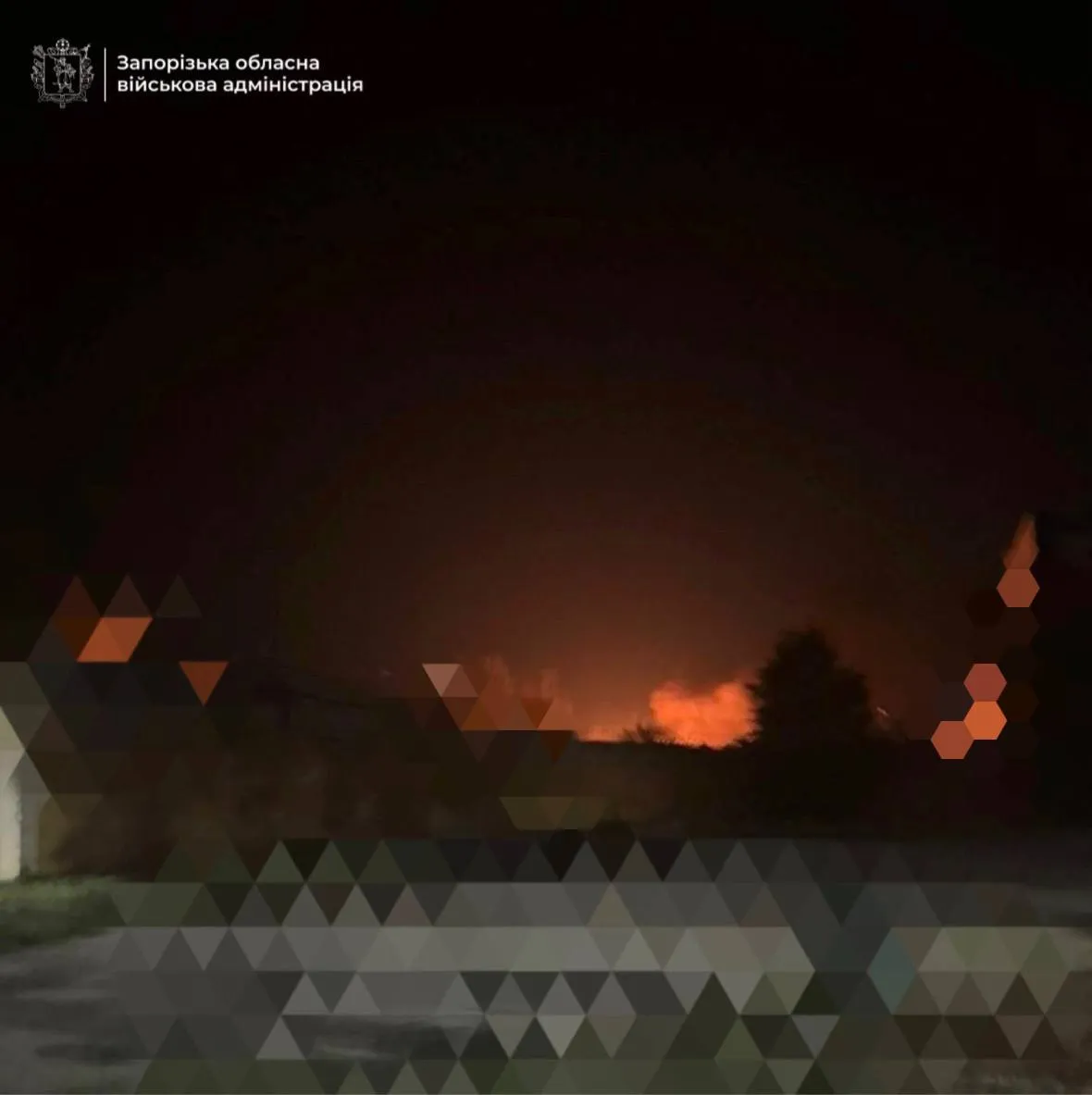 Пожар в Запорожье после атаки 29 августа Пожар в Запорожье после атаки 29 августа