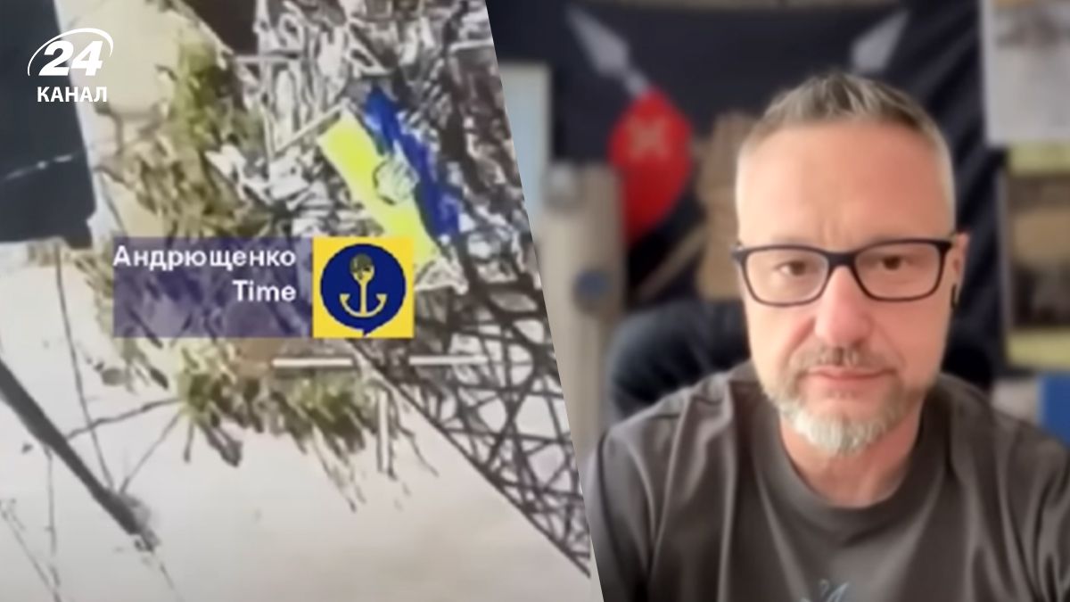 Росіяни намагалися зняти українські прапори в Олешках Росіяни намагалися зняти українські прапори в Олешках