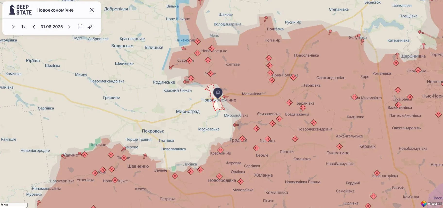 Новоекономічне на карті