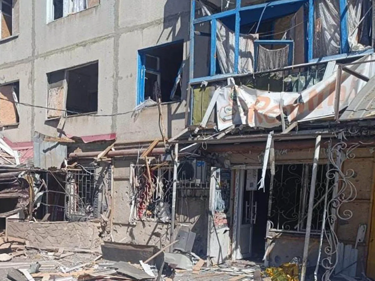 Последствия обстрела Константиновки 3 сентября 2025 года