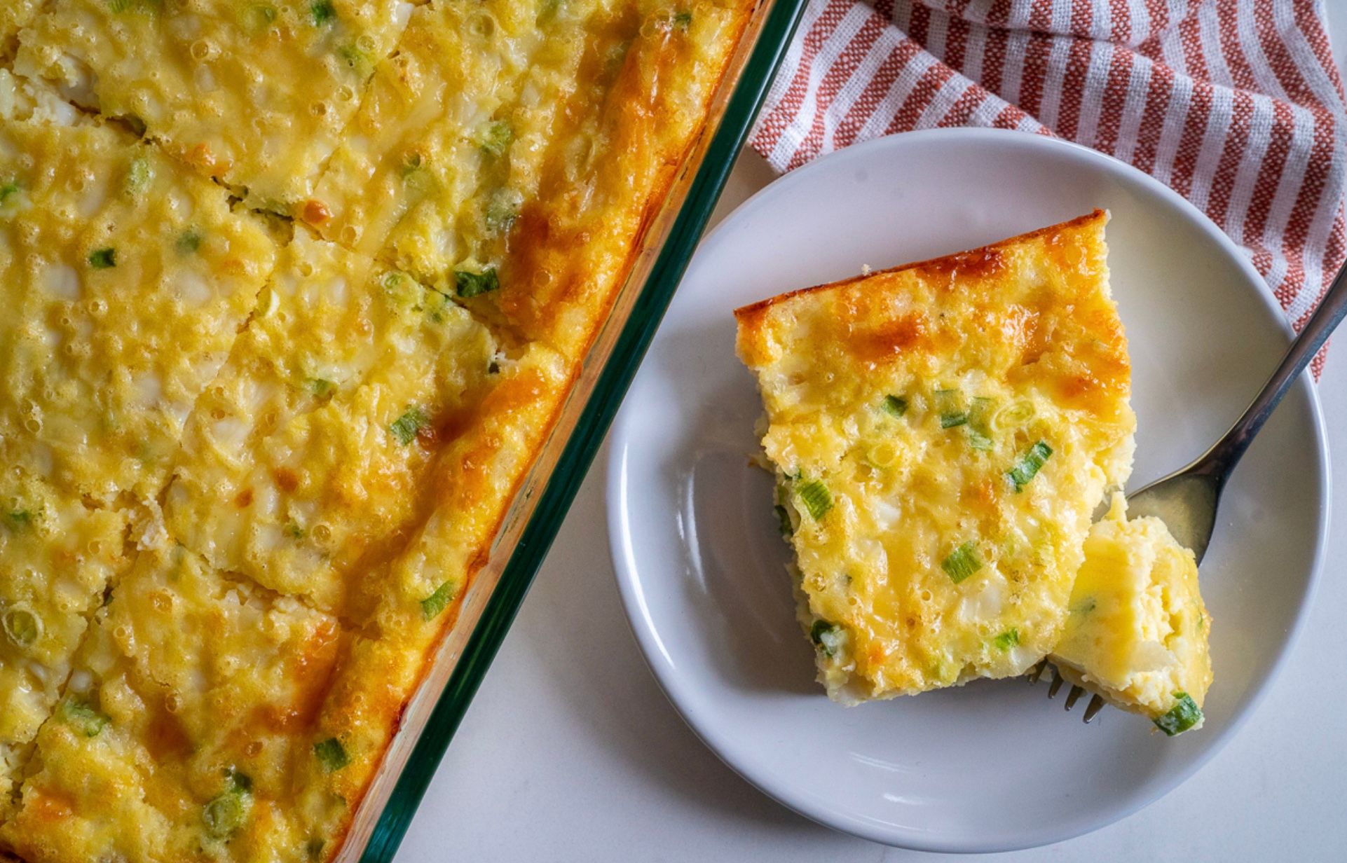 Творожная запеканка с зеленью