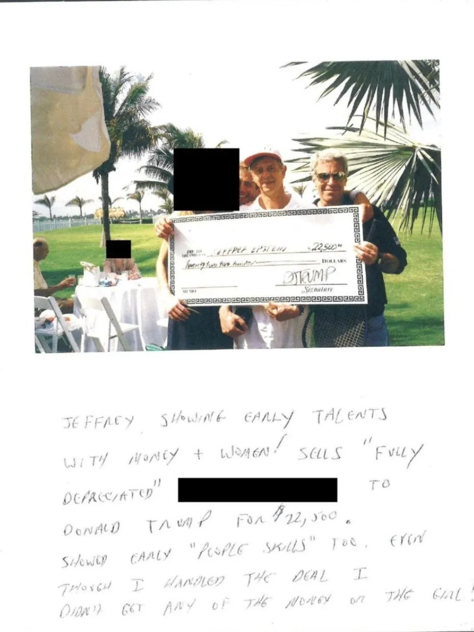 Сторінка з альбому Епштейна